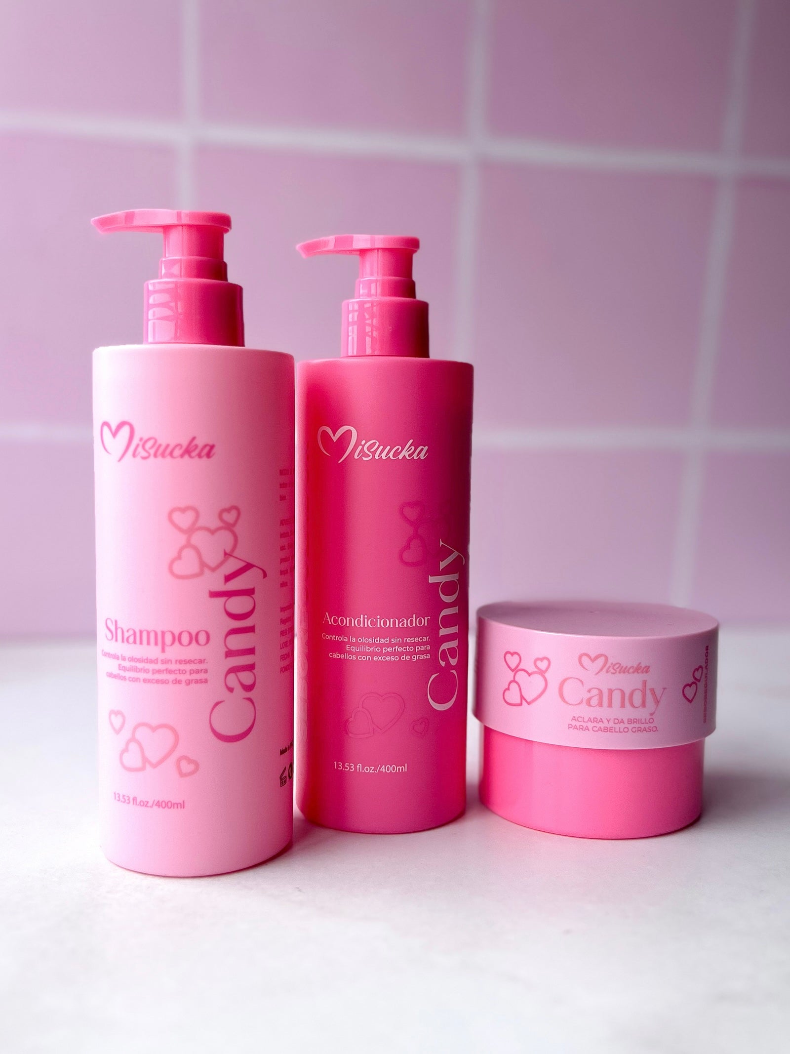 Set Shampoo + Acondicionador + Mascarilla Candy Seboregulador - Misucka
