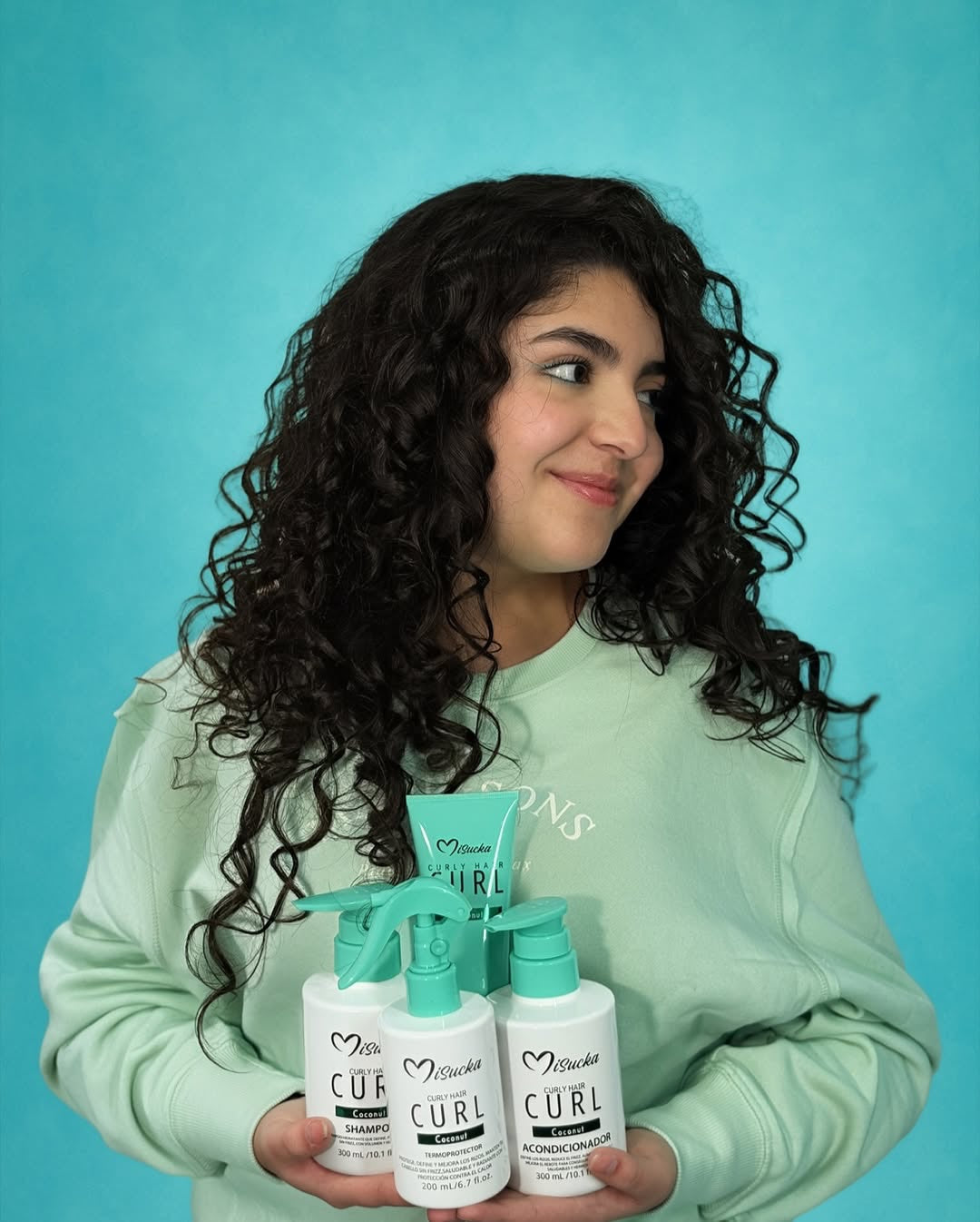 Set Shampoo + Acondicionador + Crema Definidora + Protector Térmico Curl Coconut - Misucka