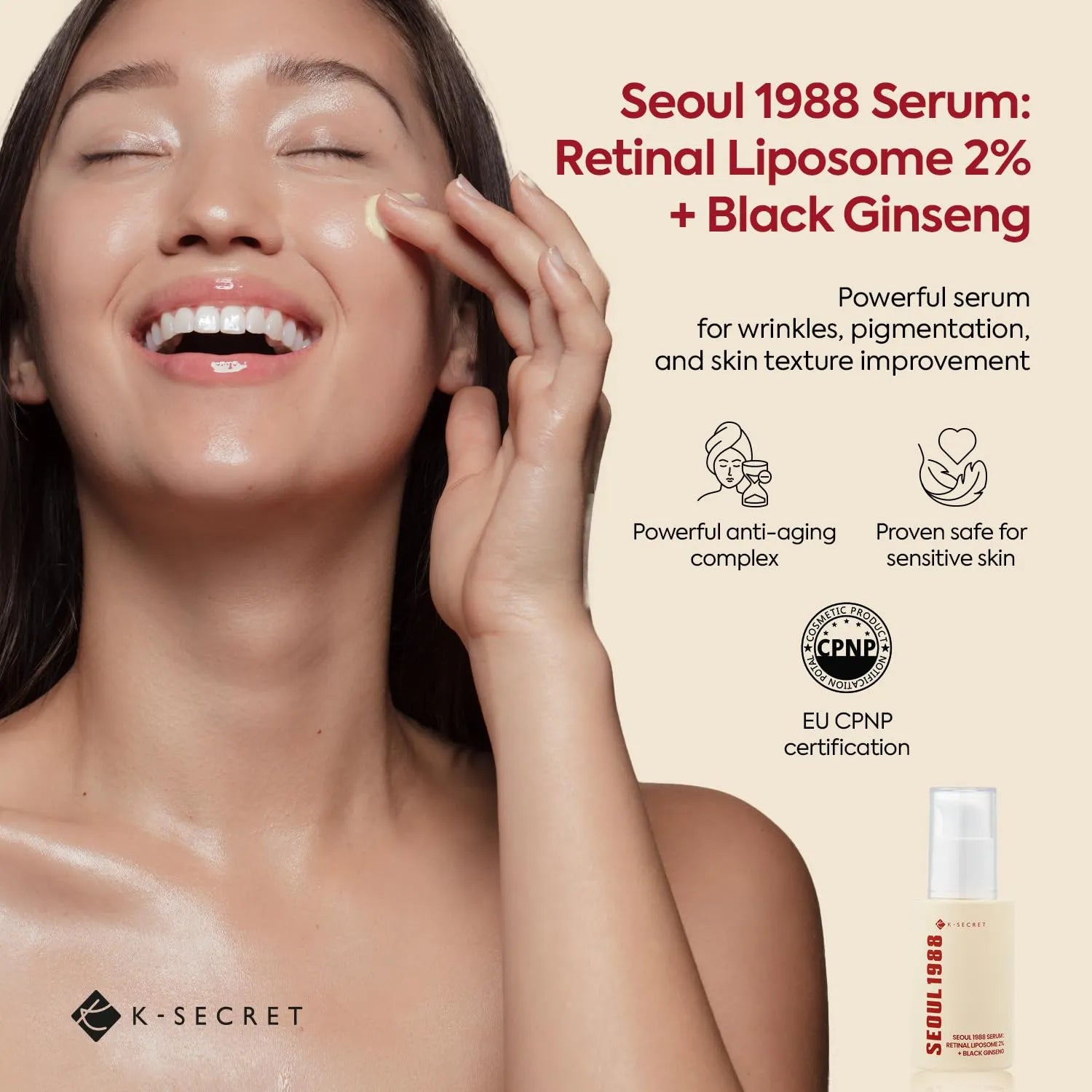 Seoul 1988 Serum Retinal Liposome 2% + Black Ginseng 30mL – K-Secret