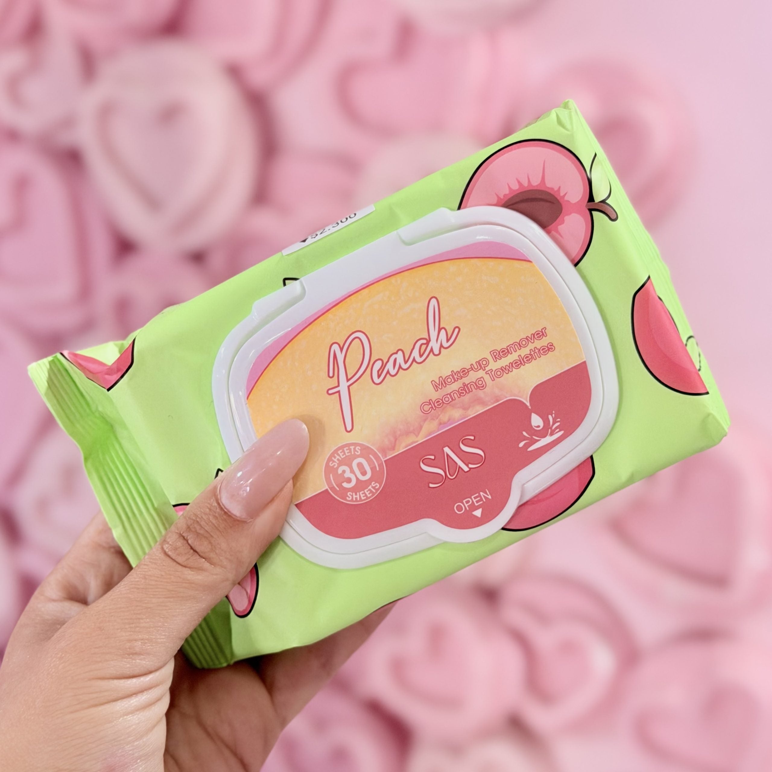 Toallitas Desmaquillantes Peach – SAS Cosmetics