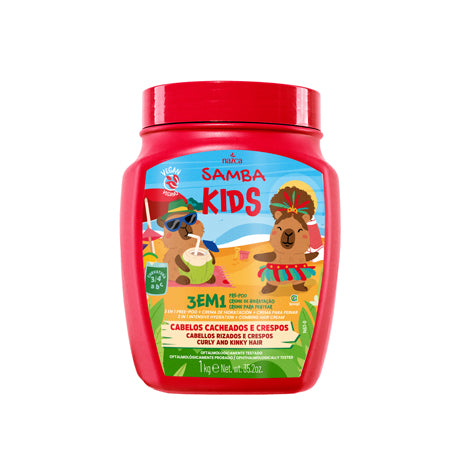 Mascarilla 3 En 1 Cabello Rizado Y Crespo 1Kg - Samba Brasil Kids