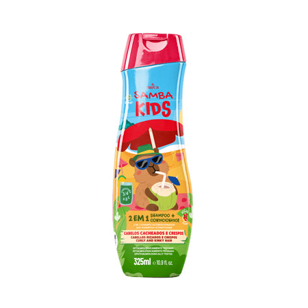 2en1 Shampoo y Acondicionador Cabello Rizado Y Crespo 325ml - Samba Brasil Kids