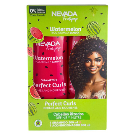 Set Shampoo y Acondicionador Cabello Rizado Sandía Frutipop - Nevada