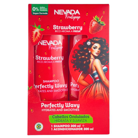 Set Shampoo y Acondicionador Cabello Ondulado Frutilla Frutipop - Nevada